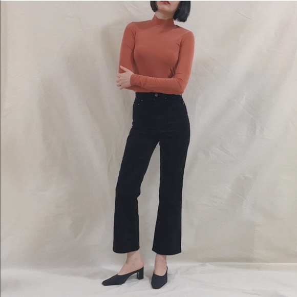 & Other Stories Pants - & Other Stories Black Coraroy High Rise Pants